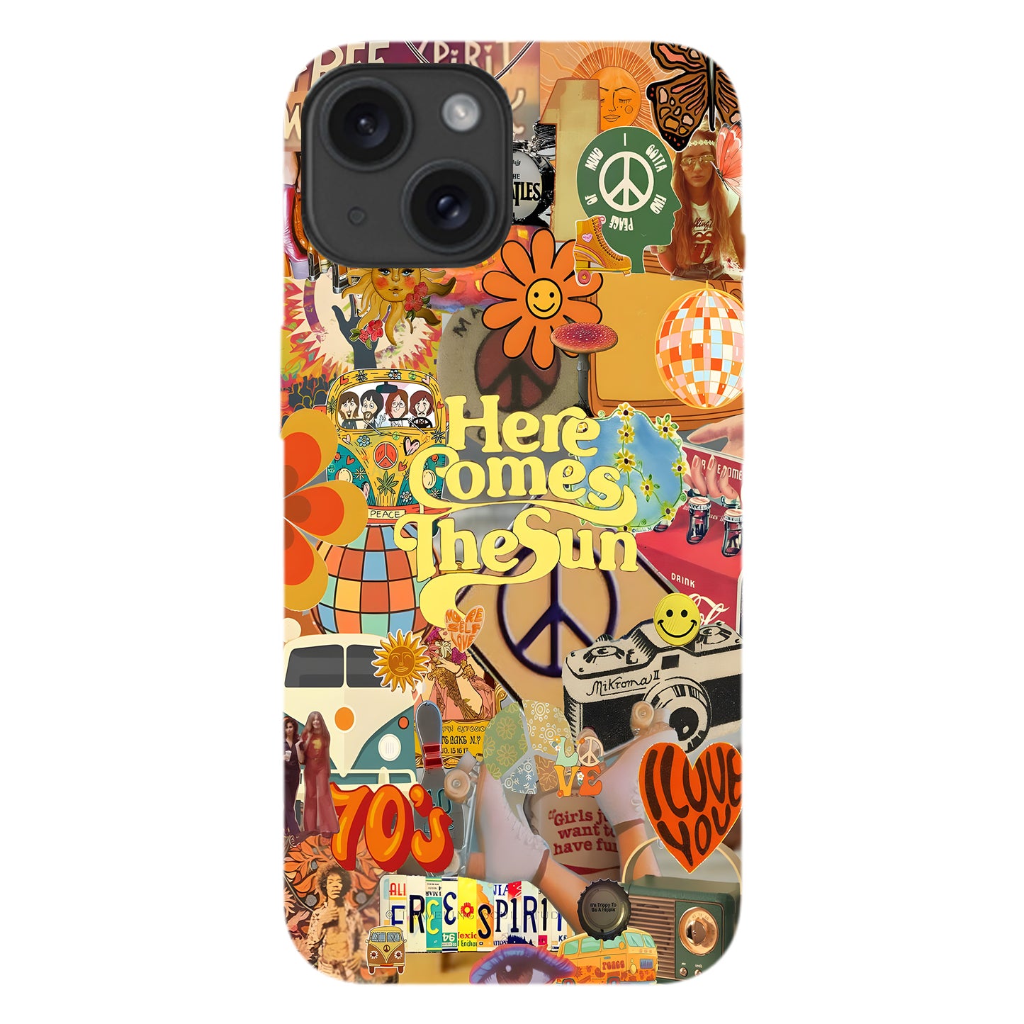 Here Comes the Sun – 70s Hippie Vibe Phone Case