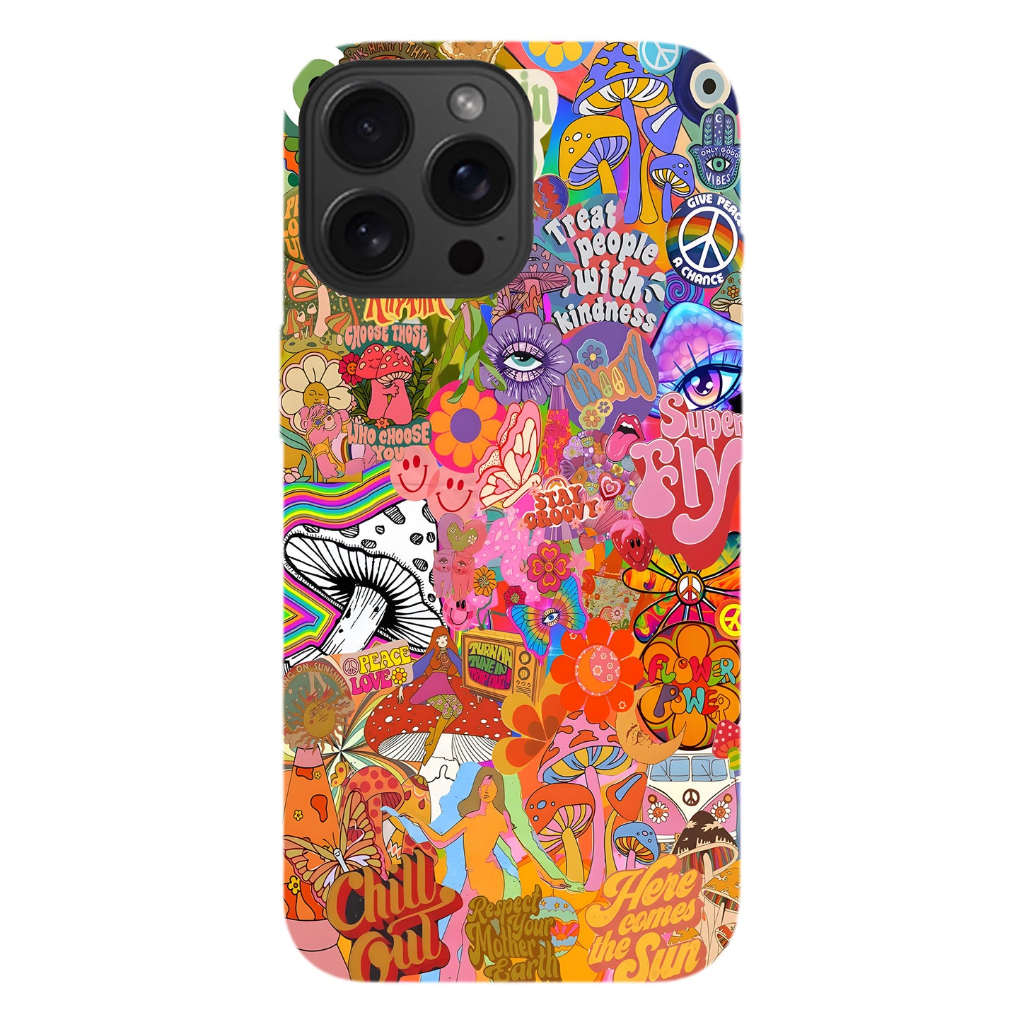 Psychedelic Vibes – 70s Hippie Art Phone Case
