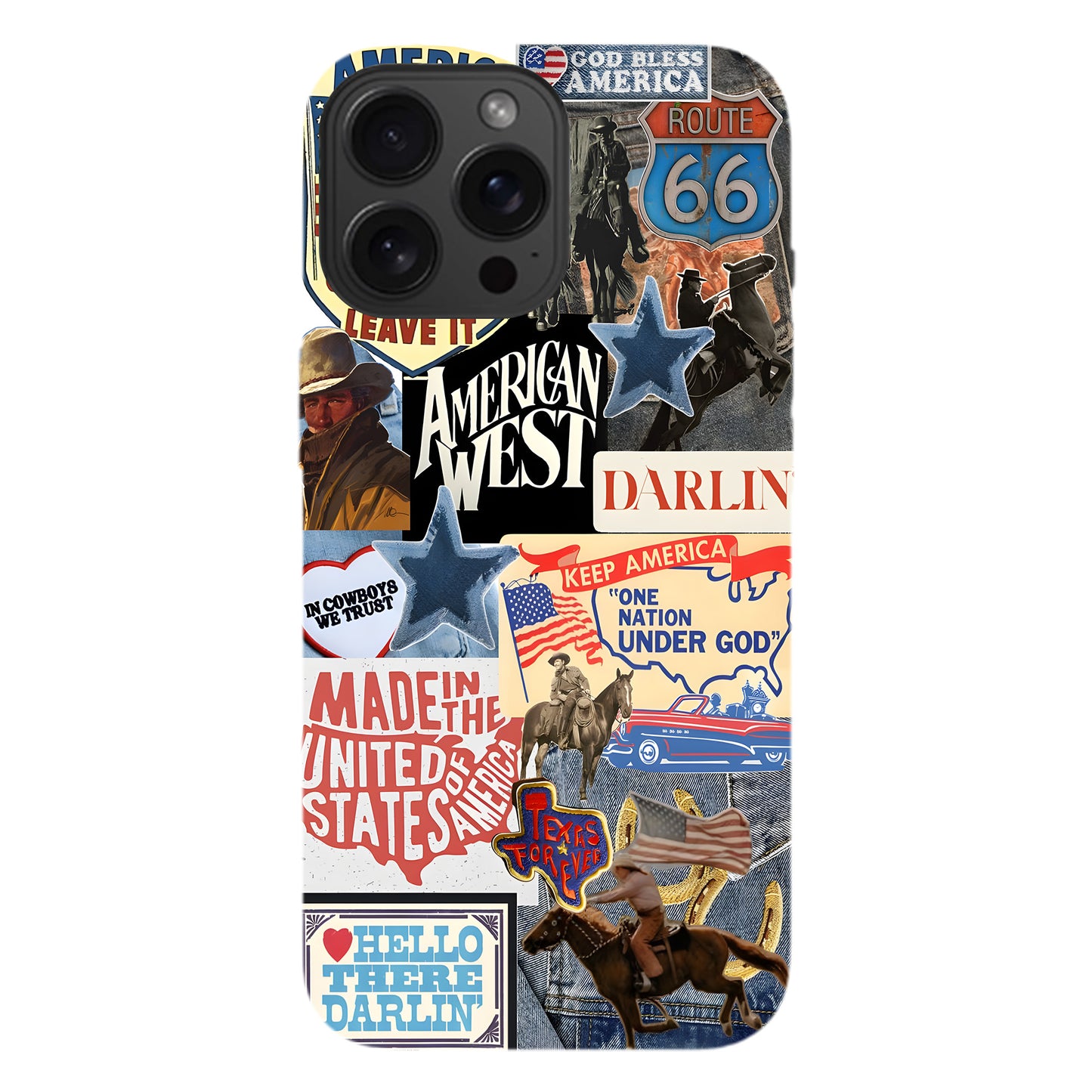 American West Collage – Cowboy Spirit Phone Case