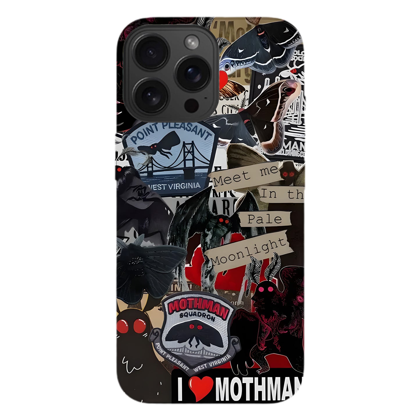 Meet Me in the Pale Moonlight - Mothman Phone Case