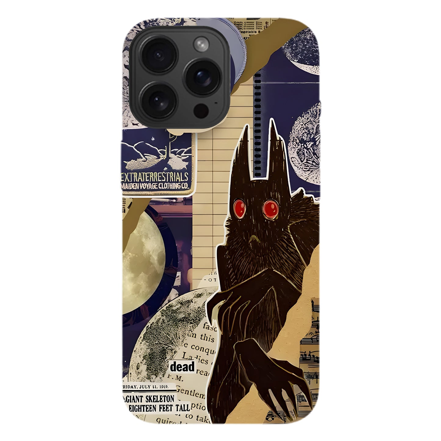 Cryptid Files Phone Case – Mothman Evidence Collage