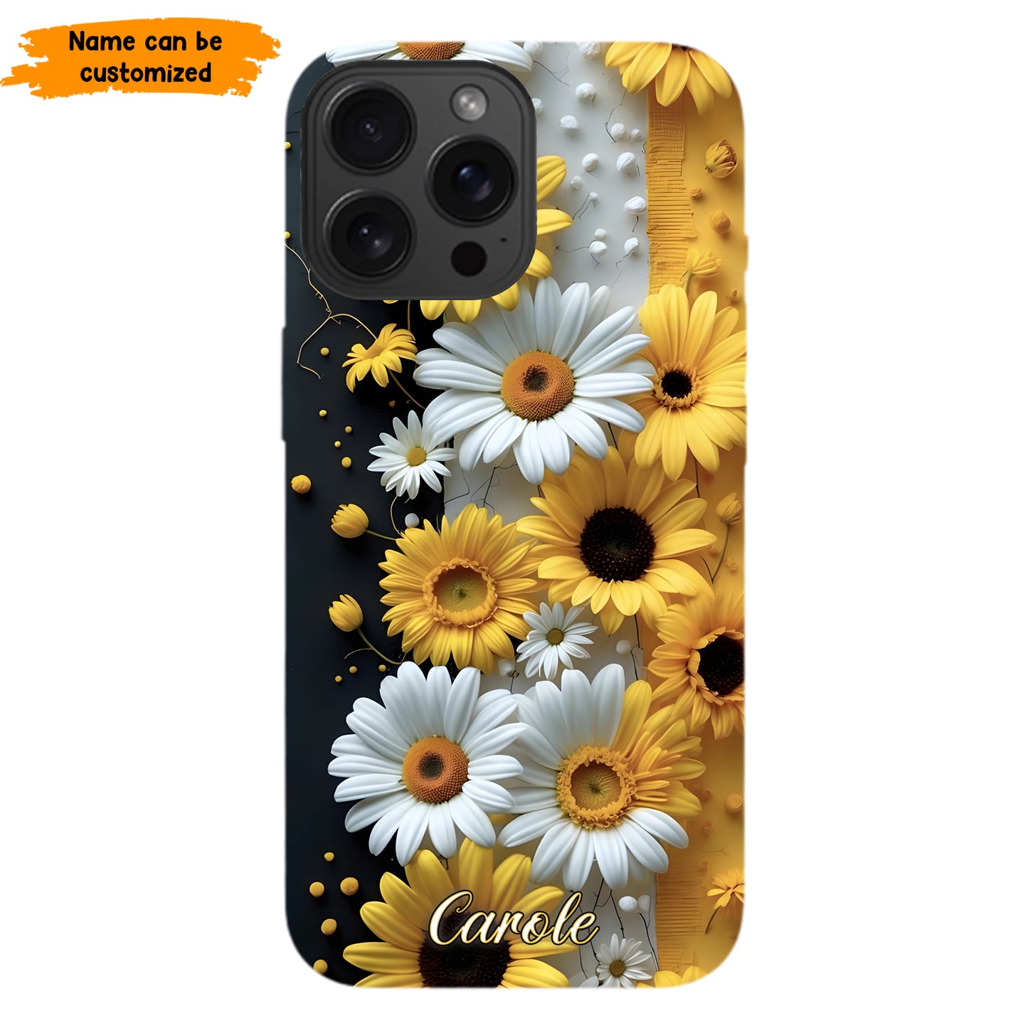 Personalized Sunflower & Daisy Phone Case