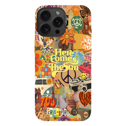Here Comes the Sun – 70s Hippie Vibe Phone Case