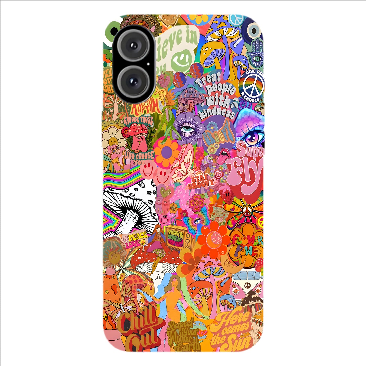 Psychedelic Vibes – 70s Hippie Art Phone Case