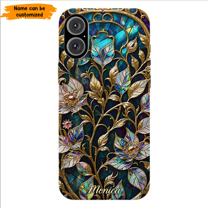 Waxflower & Celestial Quartz  – Personalized Phone Case