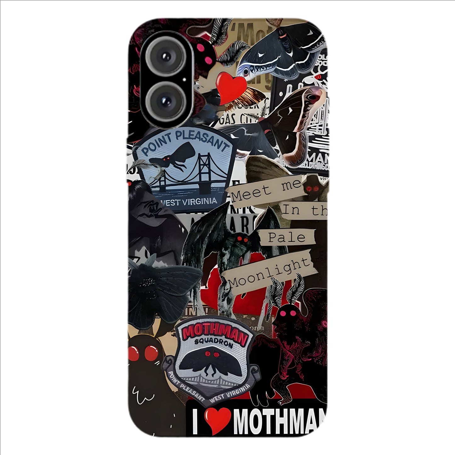 Meet Me in the Pale Moonlight - Mothman Phone Case