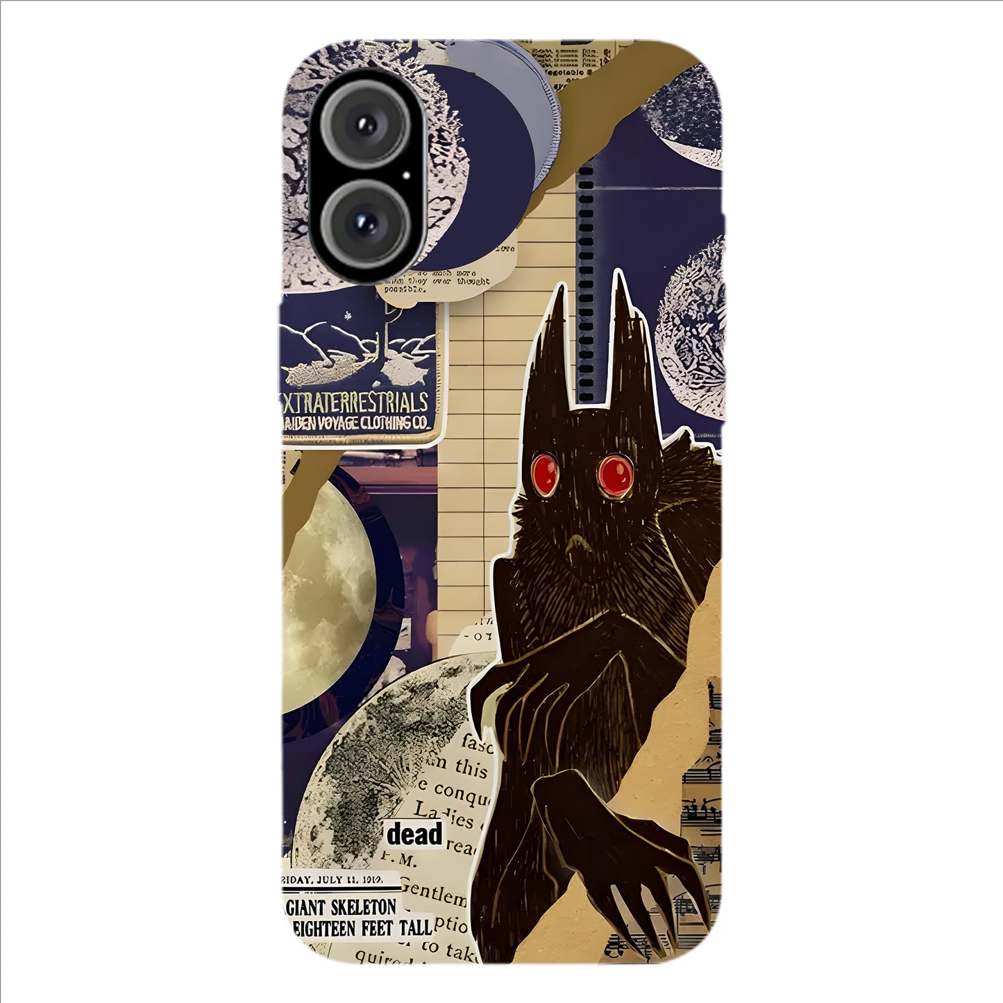 Cryptid Files Phone Case – Mothman Evidence Collage