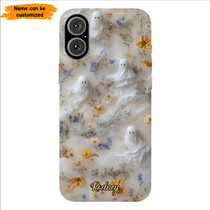 Ghost & Flowers  – Personalized Phone Case