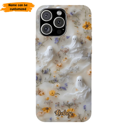 Ghost & Flowers  – Personalized Phone Case