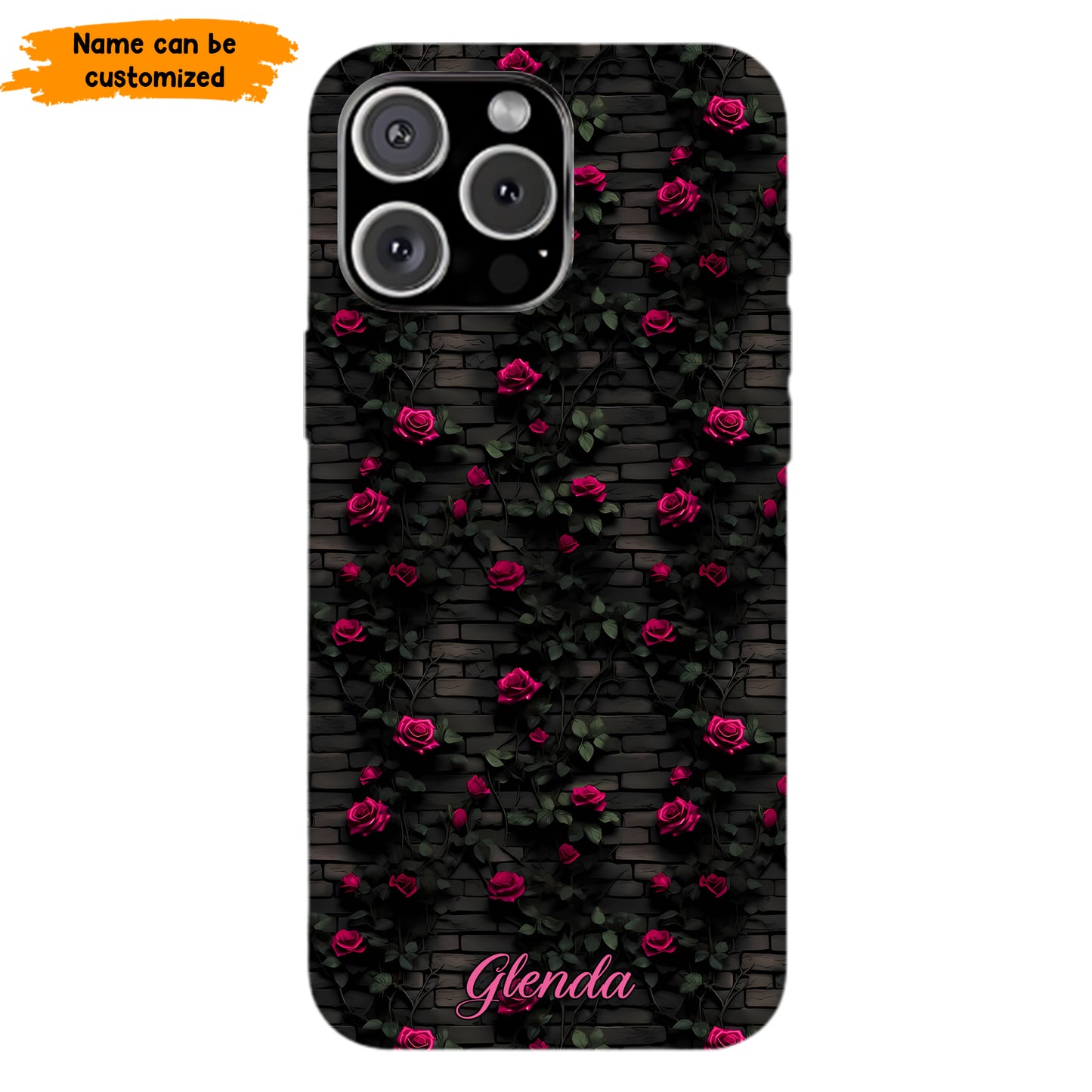 Midnight Rose - Personalized Flower Phone Case