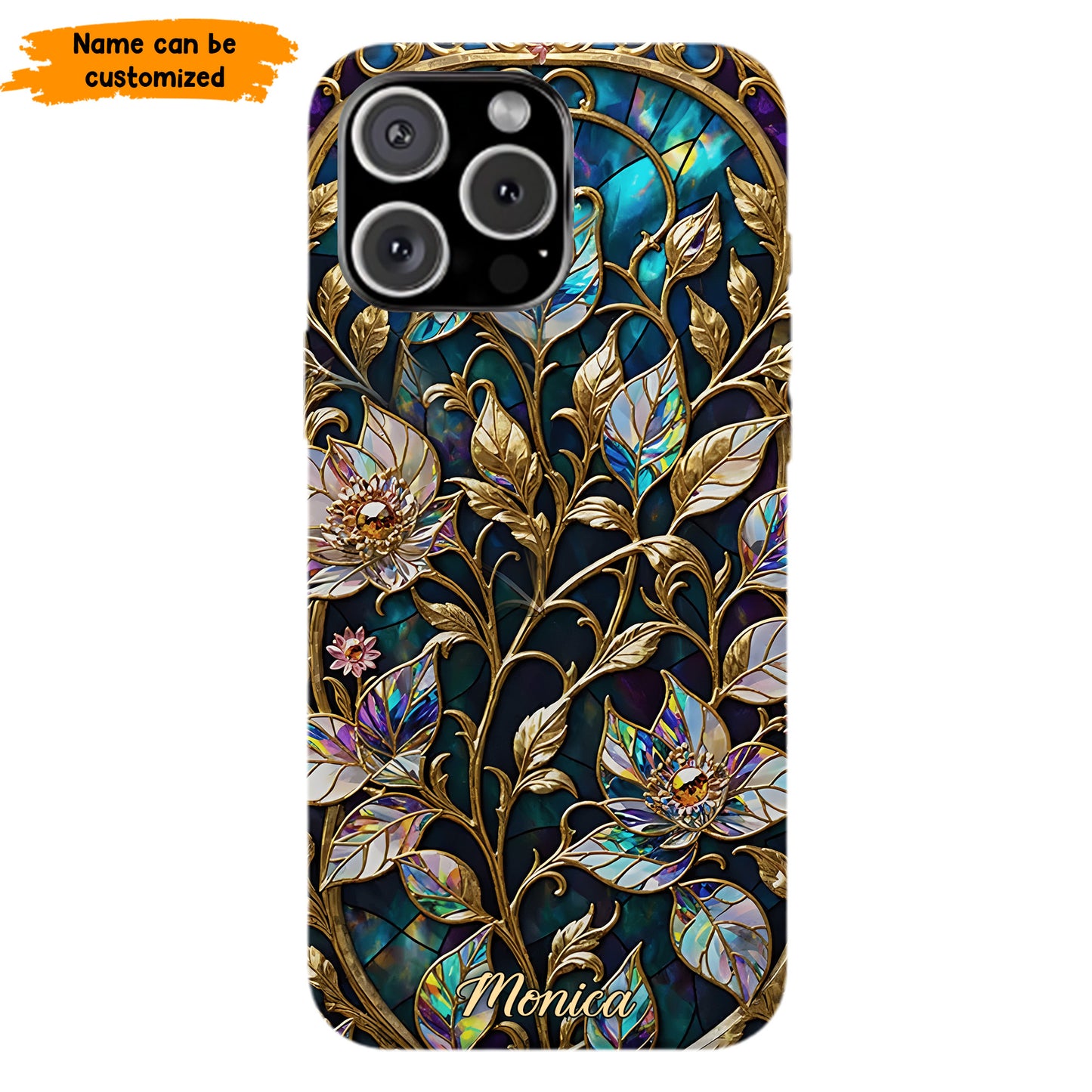 Waxflower & Celestial Quartz  – Personalized Phone Case