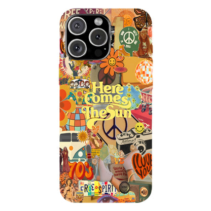 Here Comes the Sun – 70s Hippie Vibe Phone Case