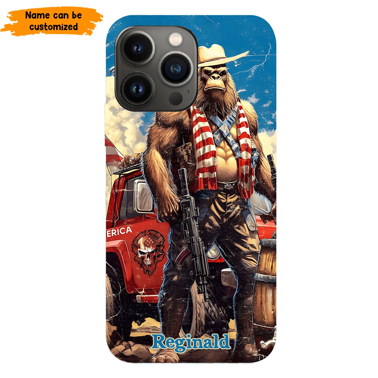 Bigfoot ‘Merica – Personalized Patriotic Phone Case