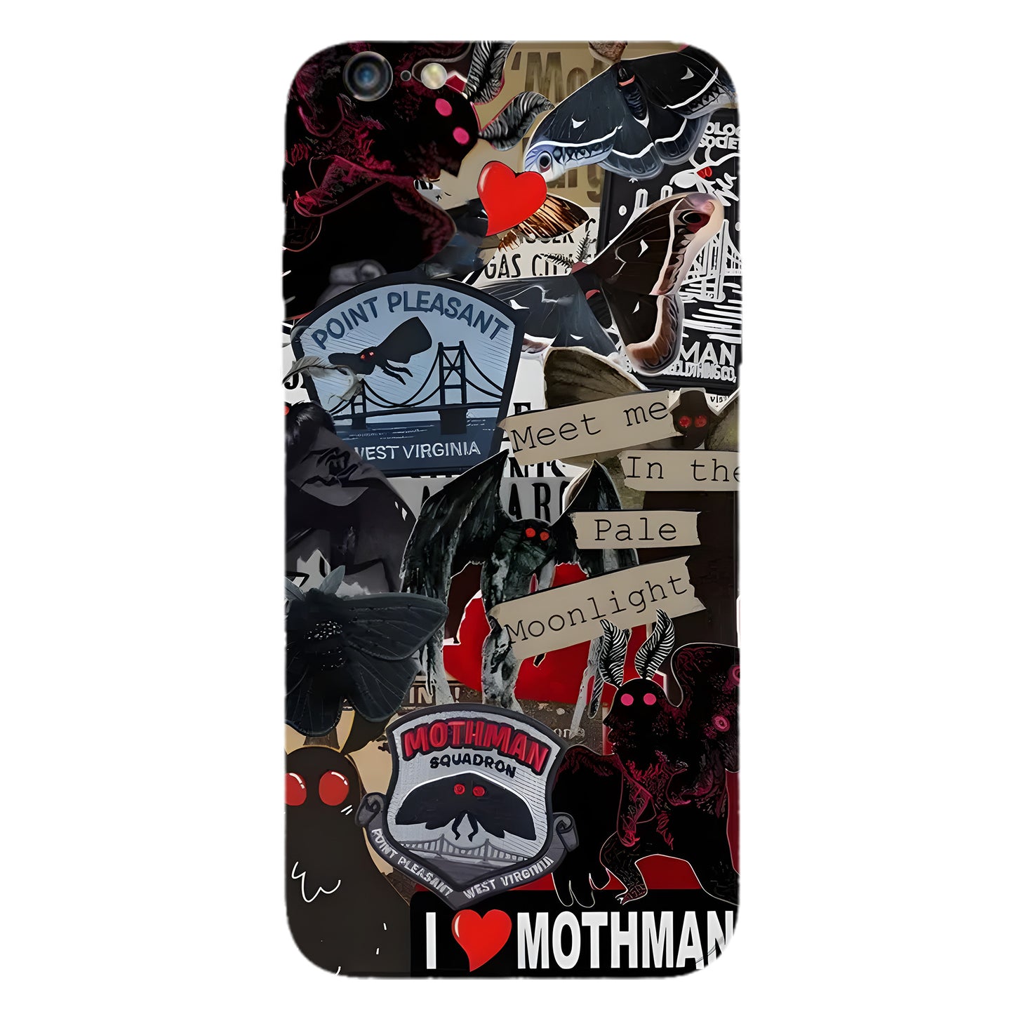 Meet Me in the Pale Moonlight - Mothman Phone Case