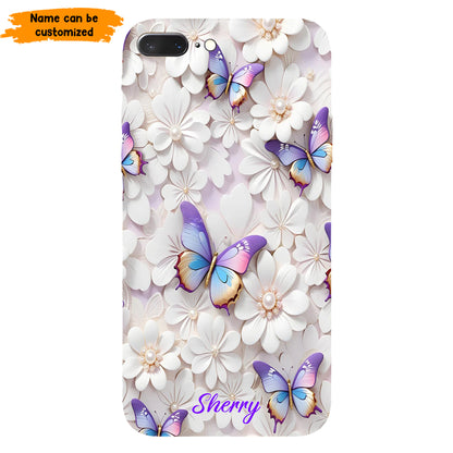 Personalized Beautiful Floral Butterfly Phone Case