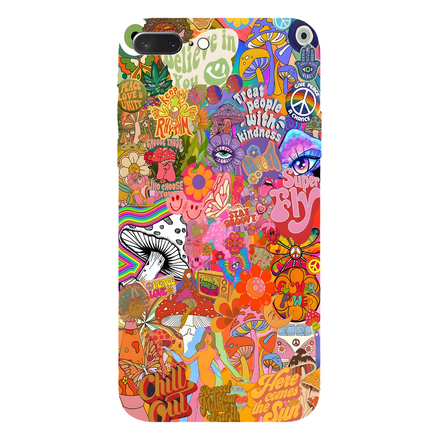 Psychedelic Vibes – 70s Hippie Art Phone Case