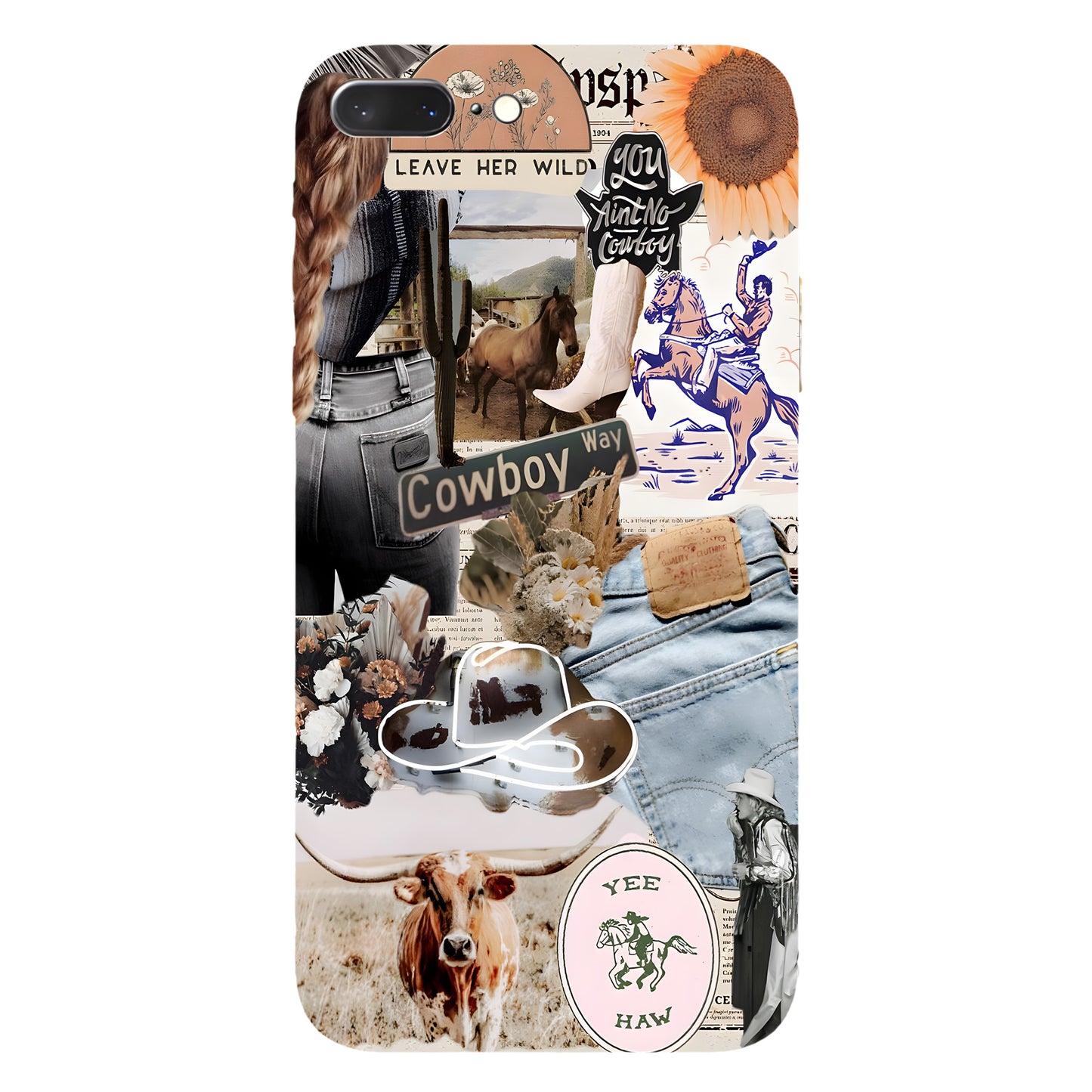Cowboy Way Collage – Western Rodeo Vibes Phone Case