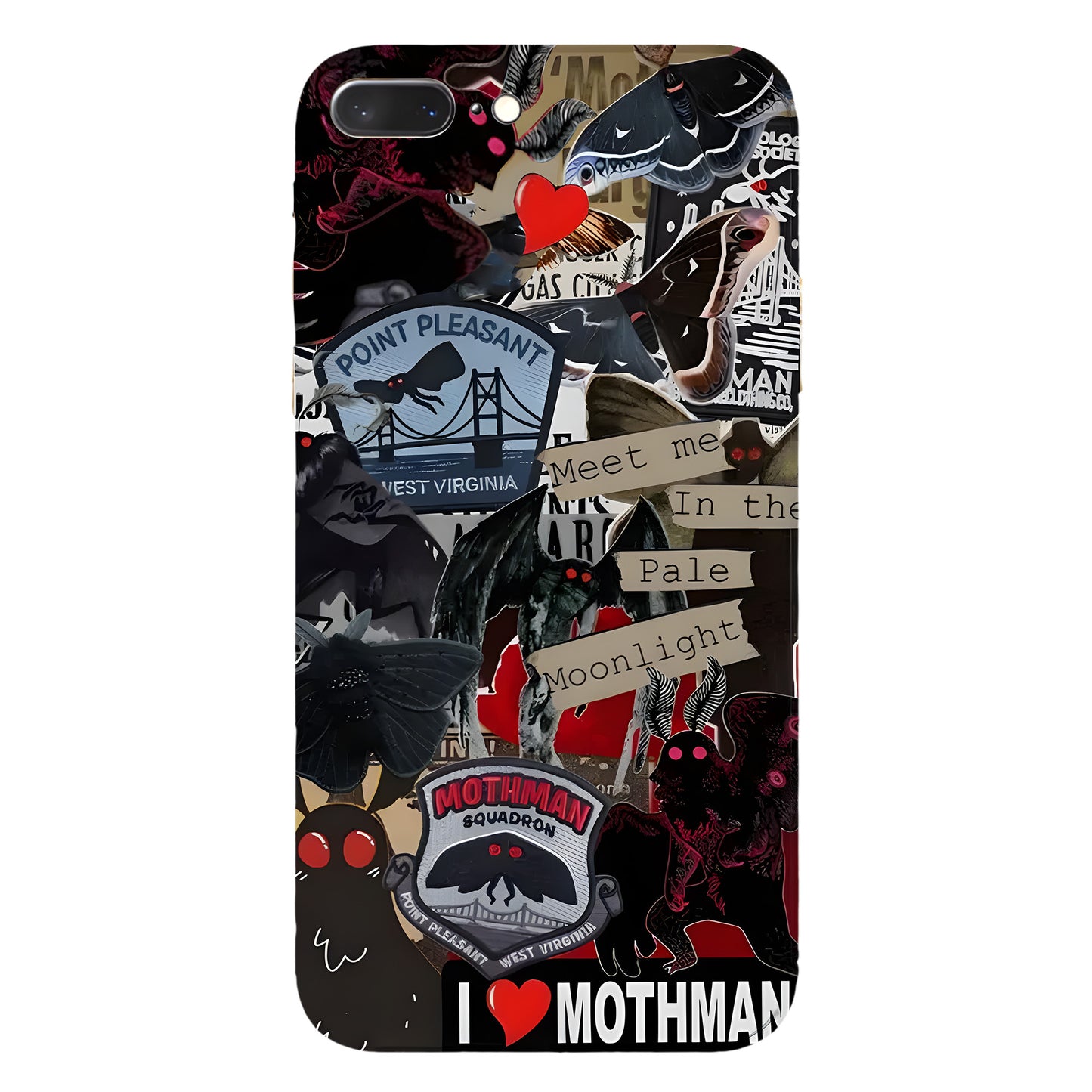 Meet Me in the Pale Moonlight - Mothman Phone Case