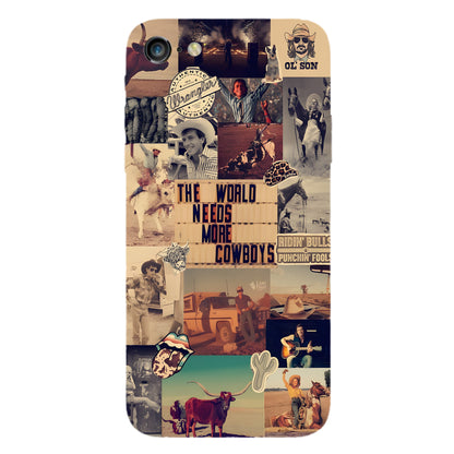 Rodeo Roots Collage – Vintage Cowboy Phone Case