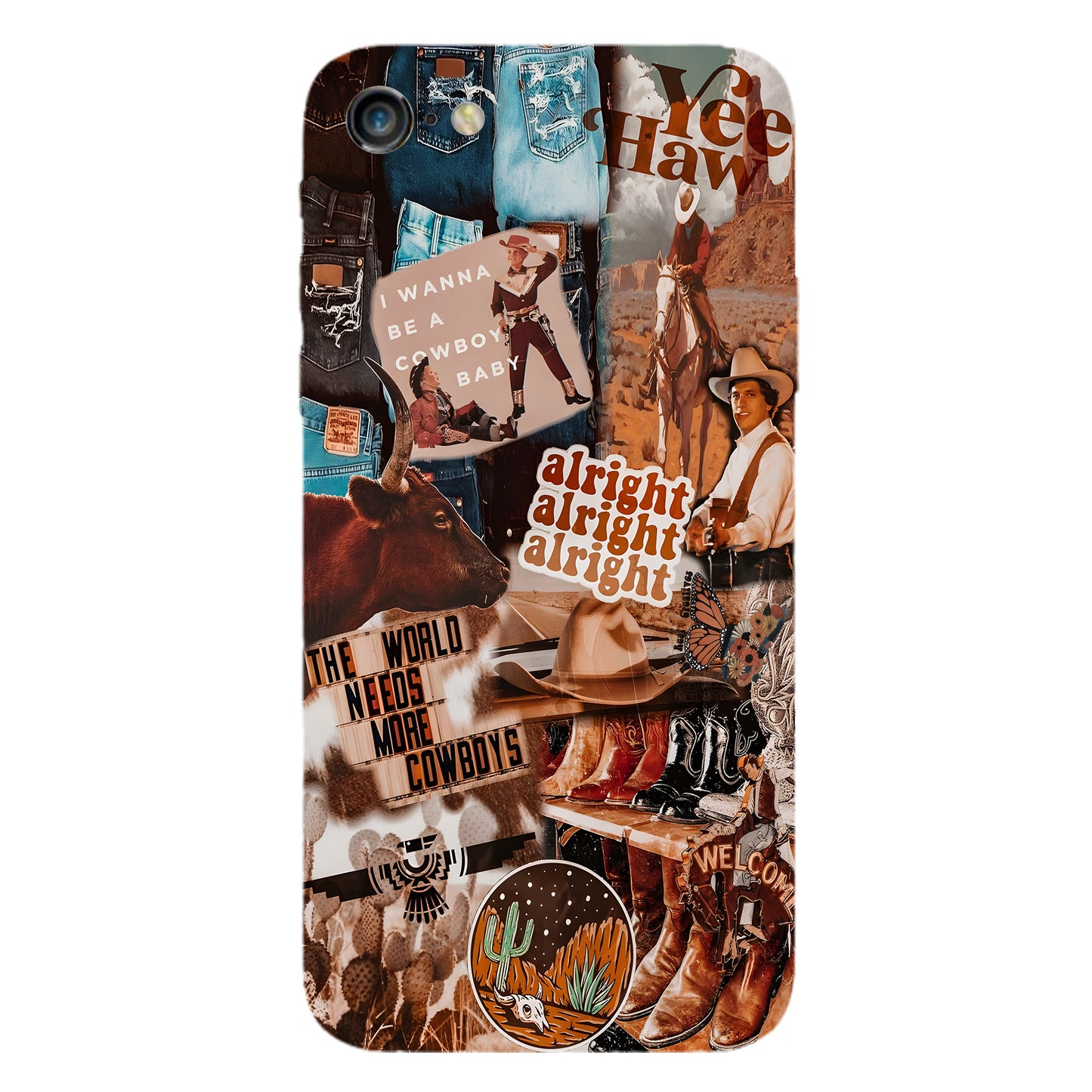 Desert Rodeo Collage – Western Grit Phone Case
