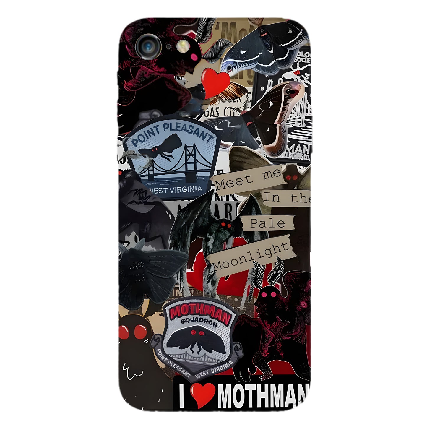 Meet Me in the Pale Moonlight - Mothman Phone Case