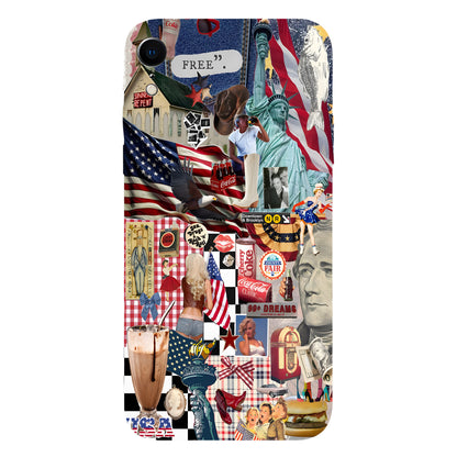 American Dream Collage – Retro Patriotic Phone Case