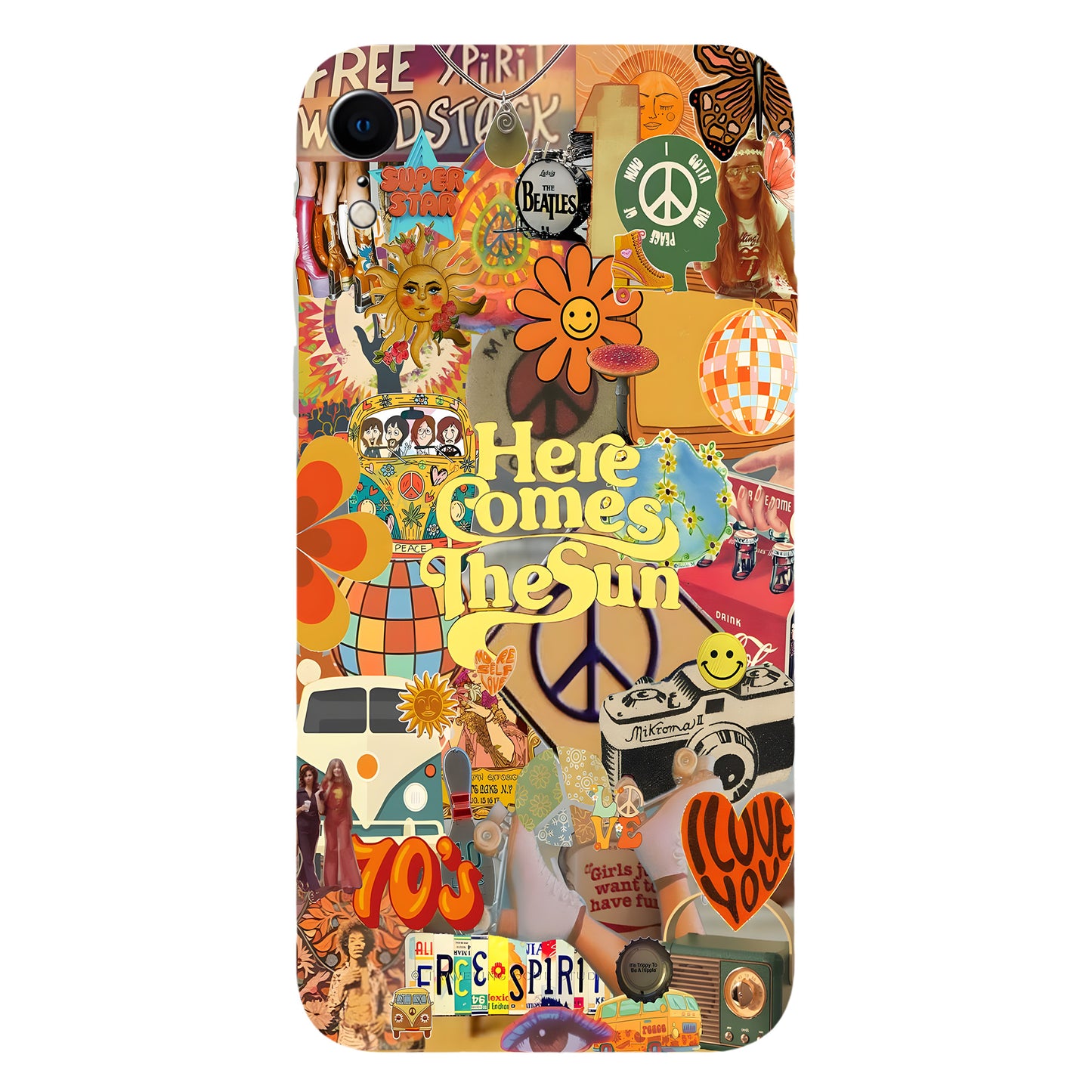 Here Comes the Sun – 70s Hippie Vibe Phone Case
