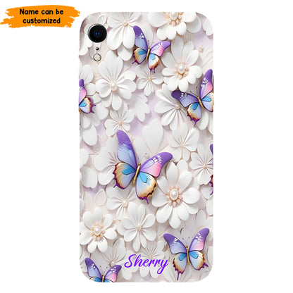 Personalized Beautiful Floral Butterfly Phone Case