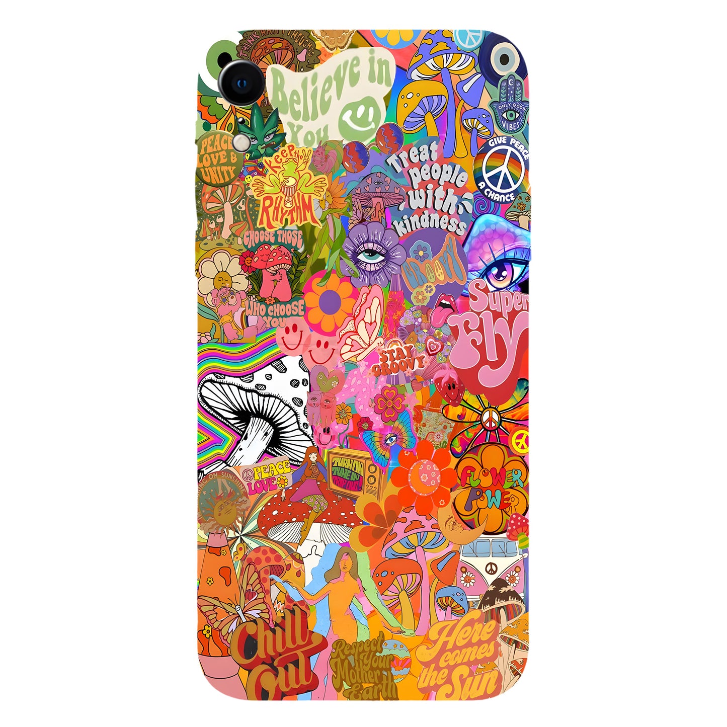 Psychedelic Vibes – 70s Hippie Art Phone Case