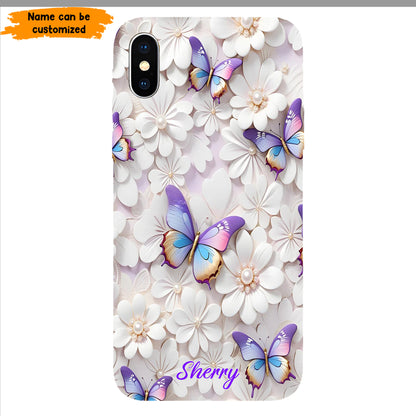 Personalized Beautiful Floral Butterfly Phone Case