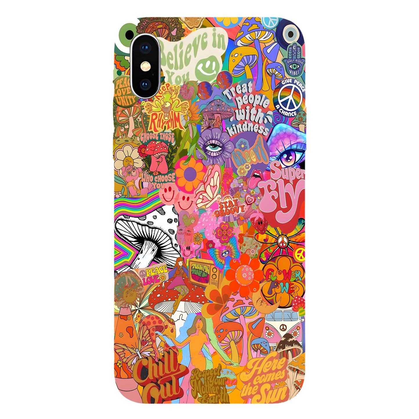 Psychedelic Vibes – 70s Hippie Art Phone Case