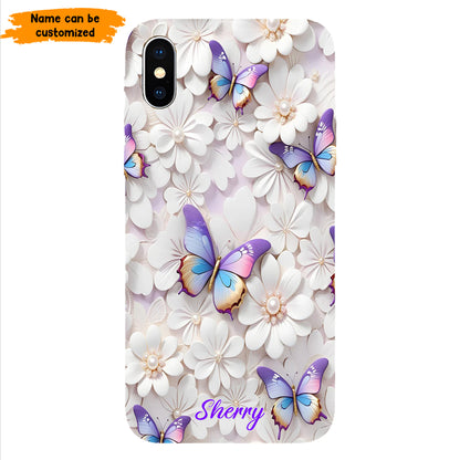 Personalized Beautiful Floral Butterfly Phone Case
