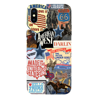 American West Collage – Cowboy Spirit Phone Case