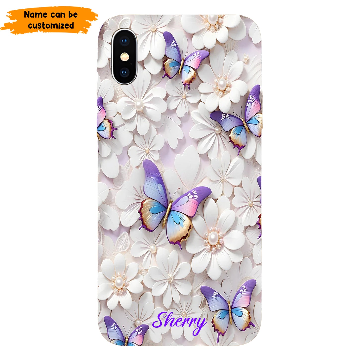 Personalized Beautiful Floral Butterfly Phone Case