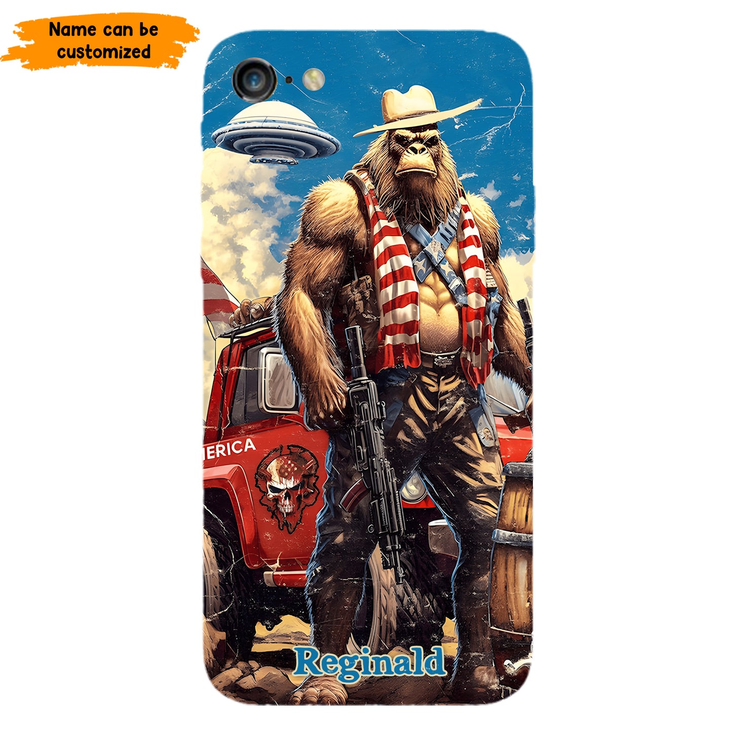 Bigfoot ‘Merica – Personalized Patriotic Phone Case
