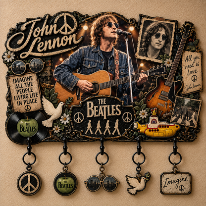 John Lennon Music Legend Vintage Wall Key Holder – Music Legend Wall Key Rack