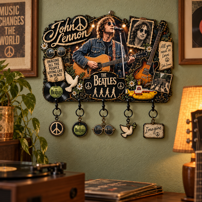 John Lennon Music Legend Vintage Wall Key Holder – Music Legend Wall Key Rack
