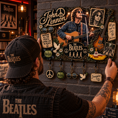John Lennon Music Legend Vintage Wall Key Holder – Music Legend Wall Key Rack