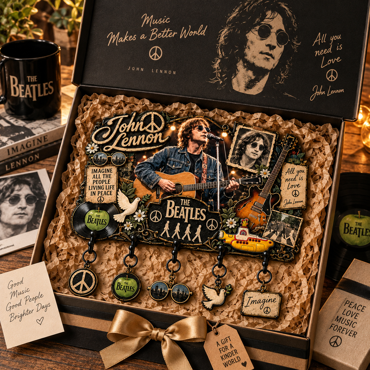 John Lennon Music Legend Vintage Wall Key Holder – Music Legend Wall Key Rack