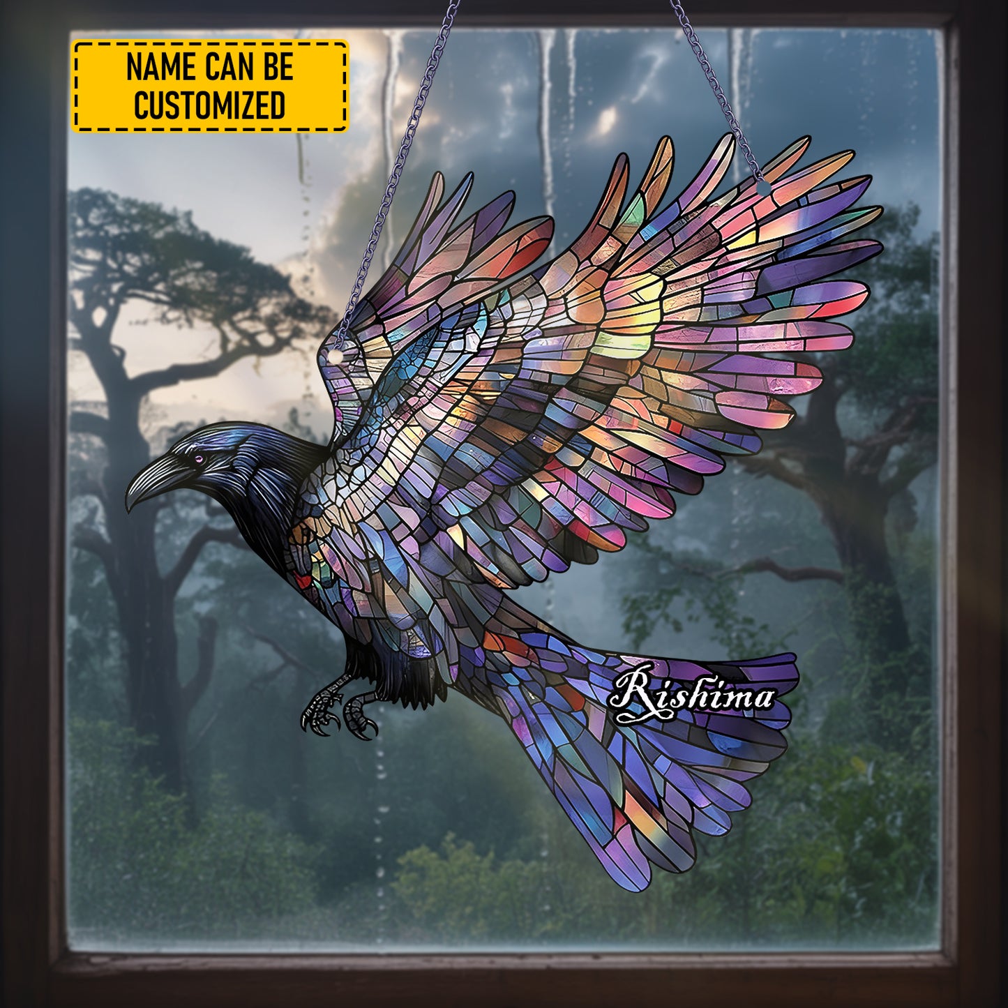 Raven Glow - Personalized Acrylic Window
