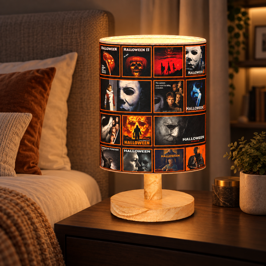 Halloween Horror Icons Table Lamp – Spooky Nightmares Decorative Light