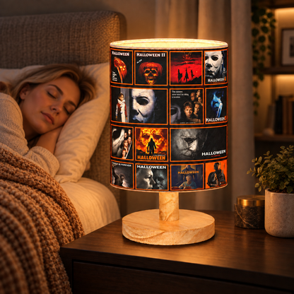 Halloween Horror Icons Table Lamp – Spooky Nightmares Decorative Light