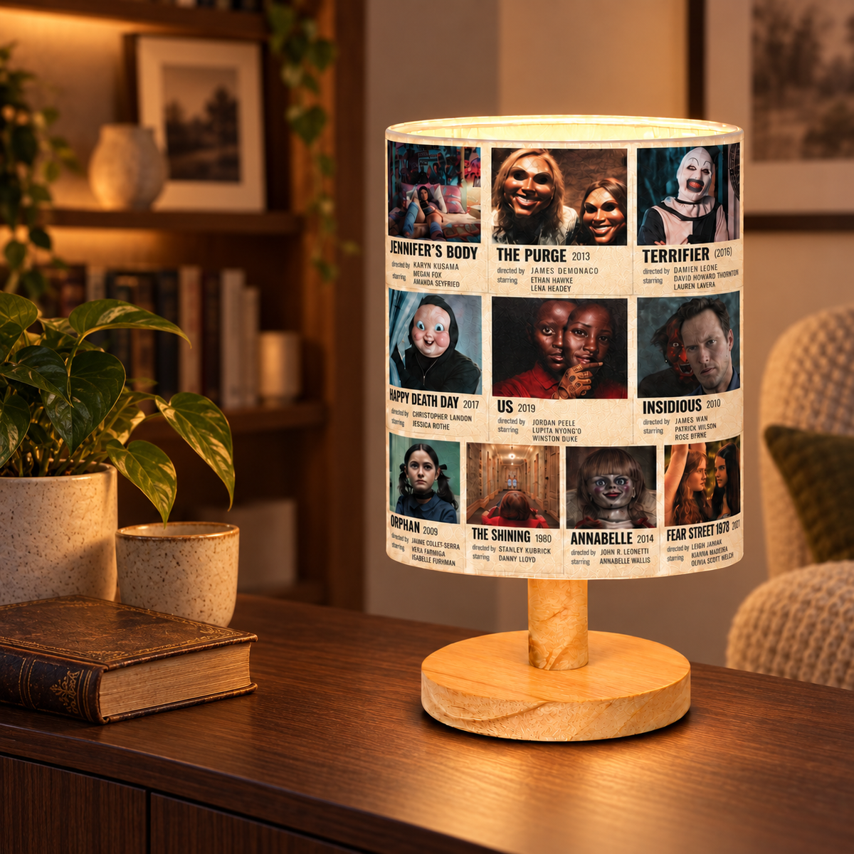 Horror Movie Collection Table Lamp – Spooky Nightmares Decorative Light