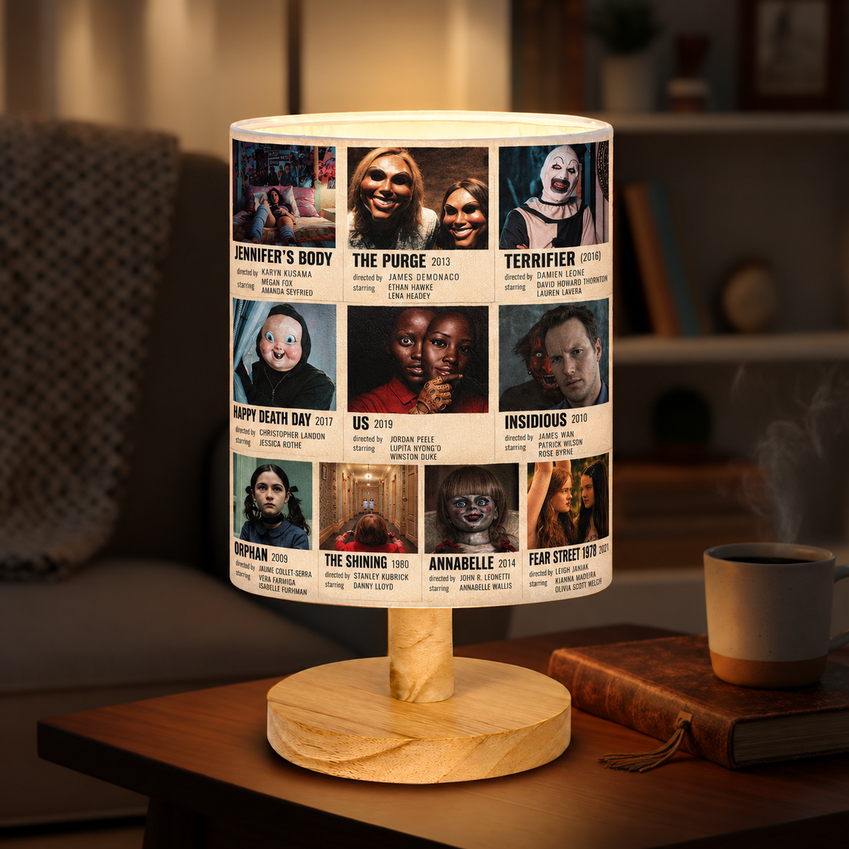 Horror Movie Collection Table Lamp – Spooky Nightmares Decorative Light