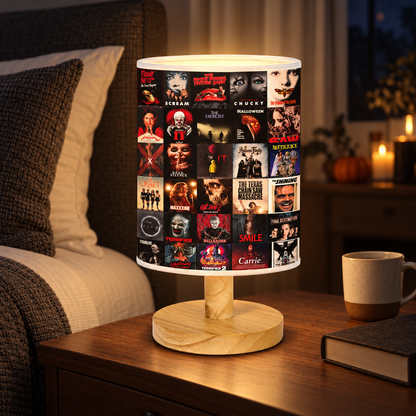 Ultimate Horror Movie Collection Table Lamp – Spooky Nightmares Decorative Light