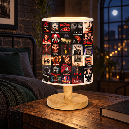 Ultimate Horror Movie Collection Table Lamp – Spooky Nightmares Decorative Light