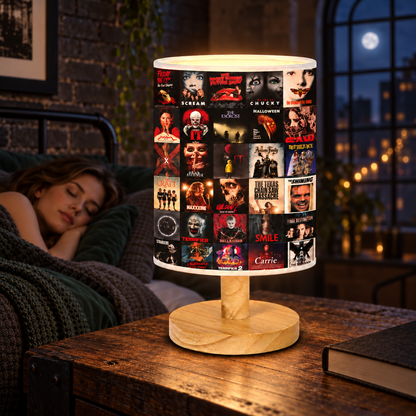 Ultimate Horror Movie Collection Table Lamp – Spooky Nightmares Decorative Light