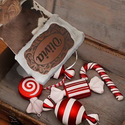 Cute Highland Cow - Personalized Highland Cow Shaped Christmas Stocking