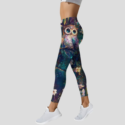 Personalized Beautiful Owl Hoodie and Leggings
