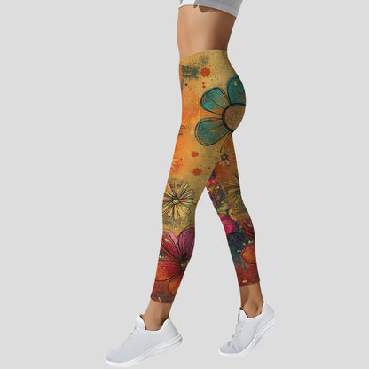 Personalized Hippie Style Floral Hoodie and Leggings